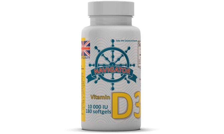 Witamina D3 10000IU 180kapsułek żelowych Navigator Supplements