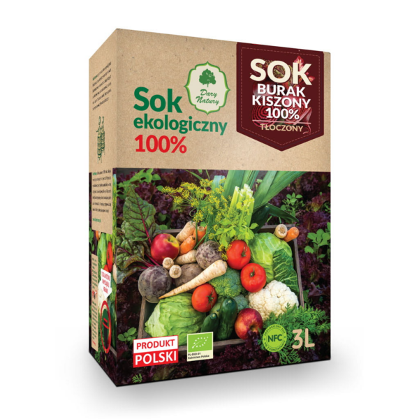 Sok z kiszonego buraka 100% BIO 3 L Dary Natury
