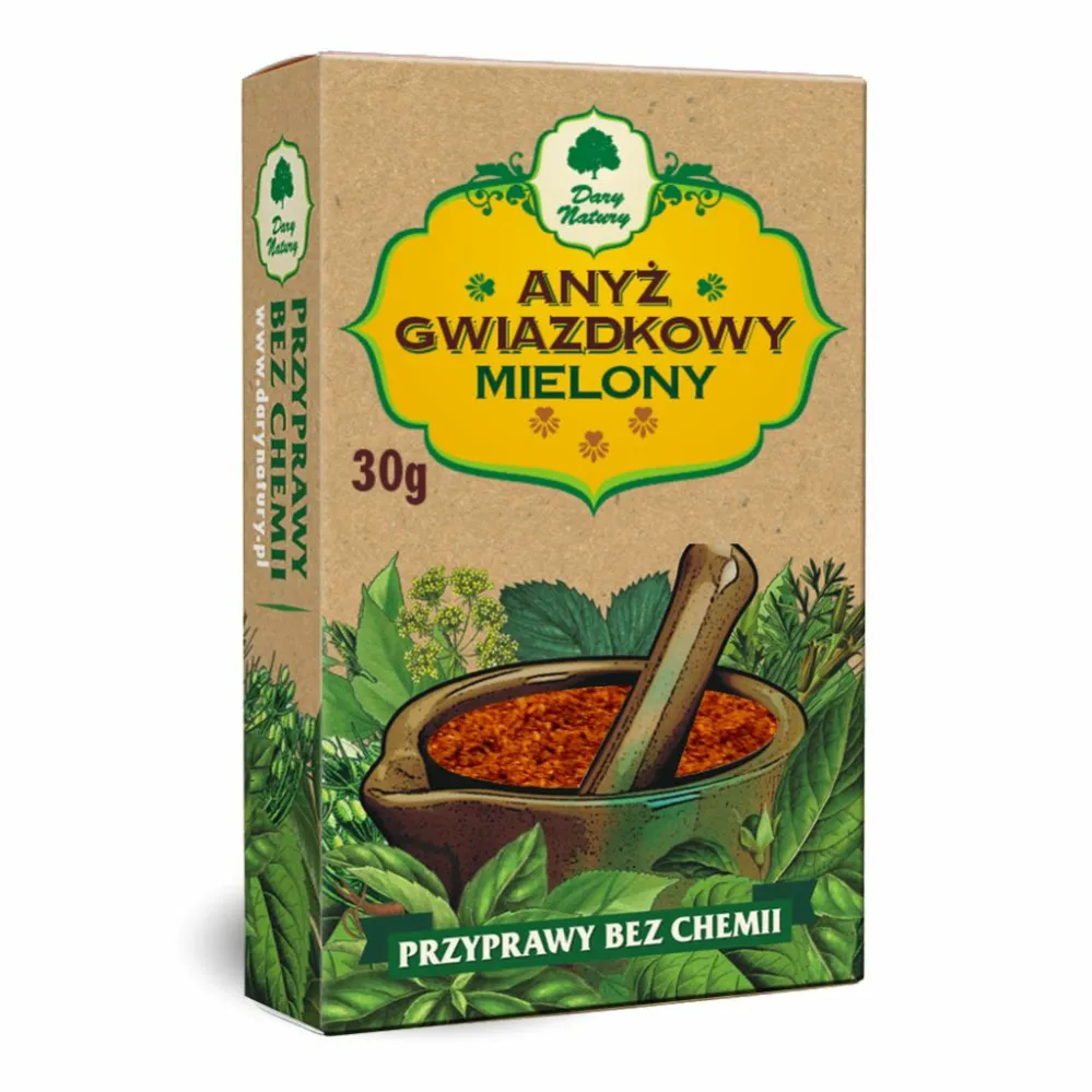 Anyż Gwiazdkowy Mielony 30 g – Dary Natury