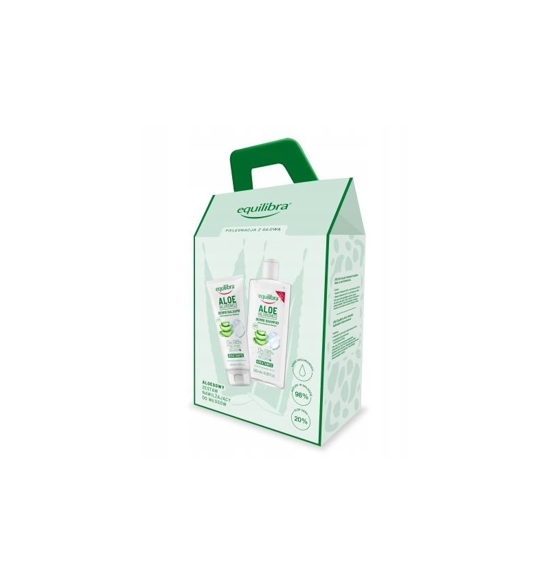Equilibra Zestaw Aloesowa Pielęgnacja Włosów Szampon 265 ml + Odżywka 200 ml