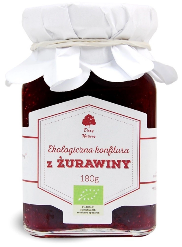 Konfitura z Żurawiny EKO 180 g Dary Natury