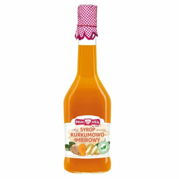 Syrop Kurkumowo-Imbirowy na Bazie Soków NFC 500 ml - Polska Róża