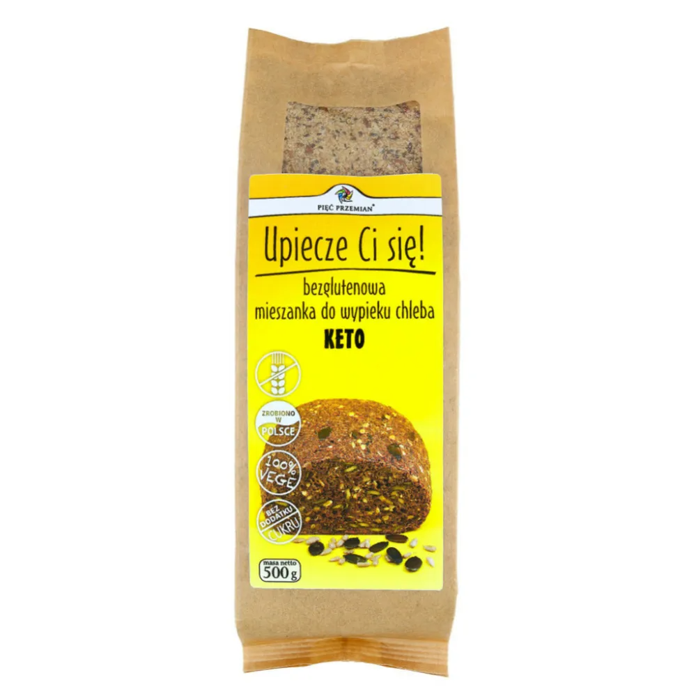 Mieszanka Chleba Bezglutenowego Keto 500 g – Pięć Przemian