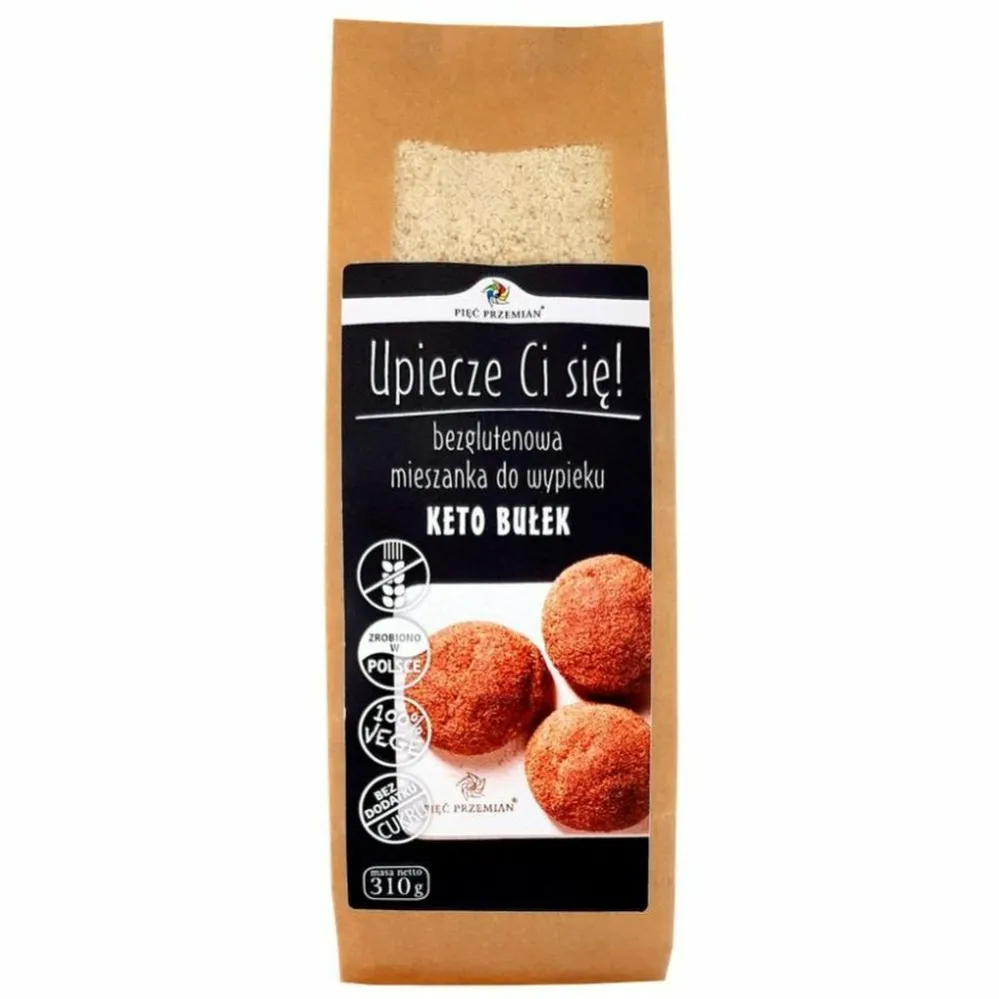 Mieszanka do Wypieku Keto Bułek Bezglutenowa 310 g – Pięć Przemian