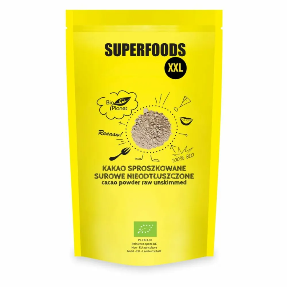 Kakao sproszkowane surowe BIO 400 g Bio Planet Superfoods