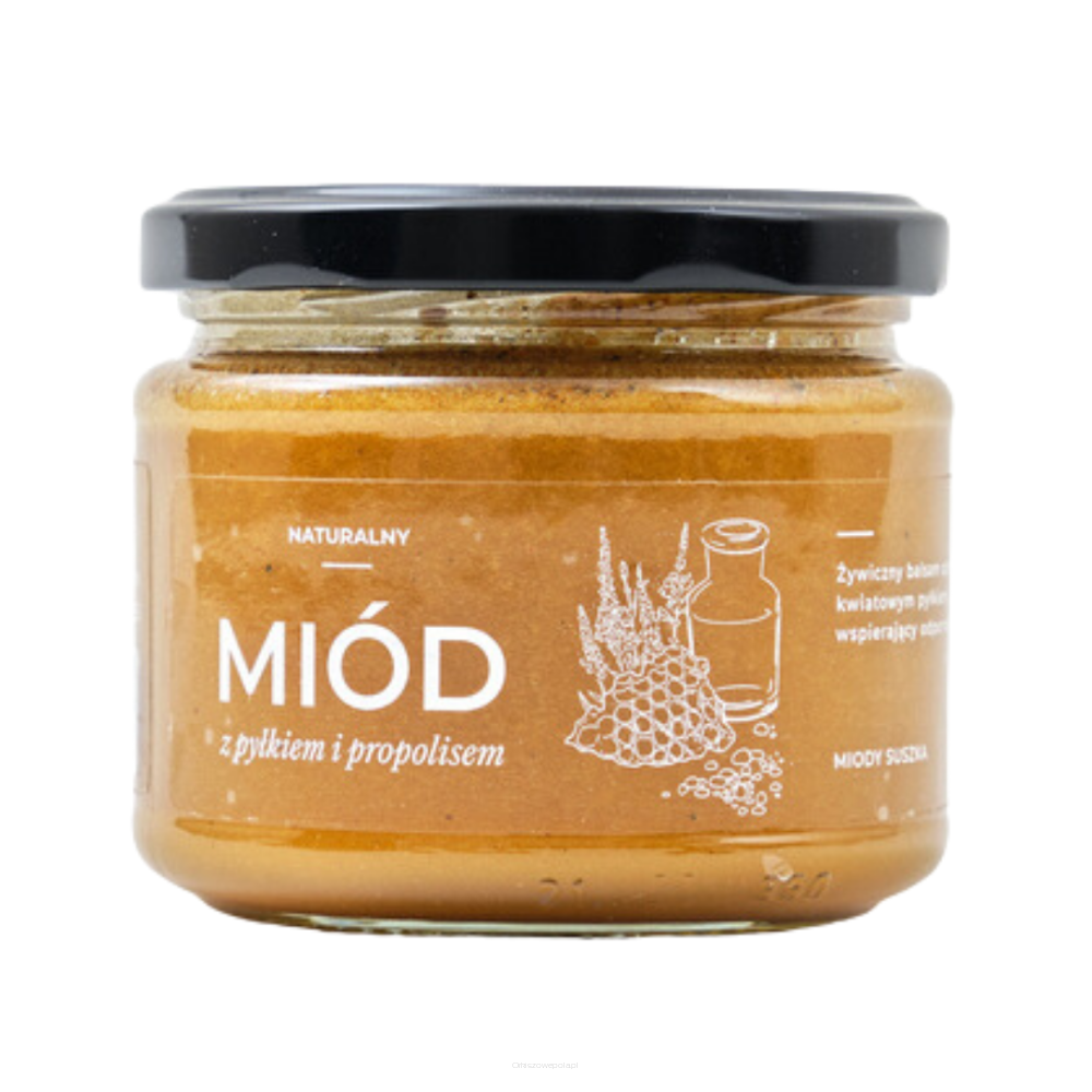Miód z pyłkiem i propolisem 350 g Miody Suszka