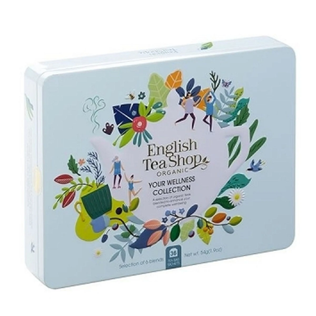 Zestaw 36 Herbat BIO w Metalowej Puszce Your Wellness Collection – 54 g – English Tea Shop