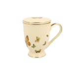 ECRU Kubek z zaparzaczem MOTYLKI