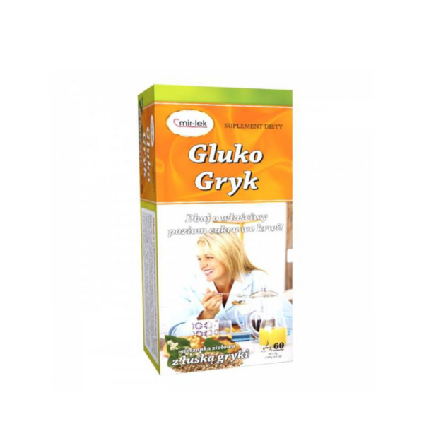 Gluko-Gryk - Mieszanka Ziołowa z Morwą Białą i Łuską Gryki - 60 saszetek - Mir-Lek