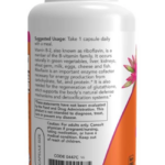 Witamina B2 – Ryboflawina 100 mg 100 kapsułek NOW Foods - zdjęcie 3