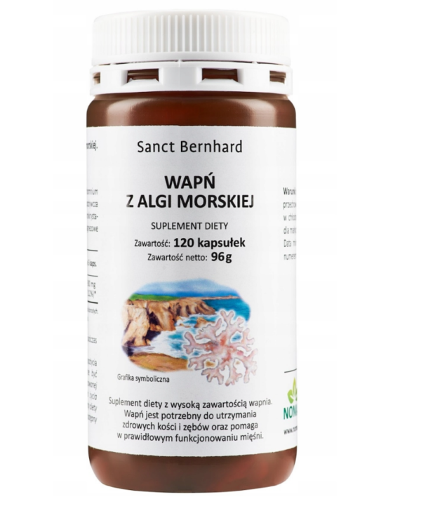 Kapsułki z Wapniem z Alg 120 sztuk Sanct Bernhard
