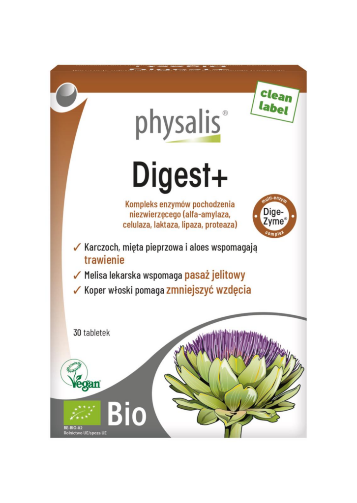 Tabletki na Wsparcie Trawienia (digest+) BIO 30 sztuk Physalis