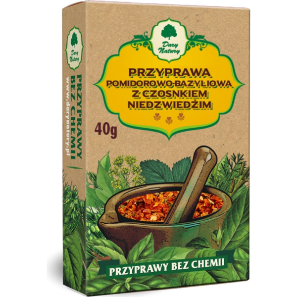Przyprawa pomidorowo-czosnkowa z czarnuszką 40 g Dary Natury