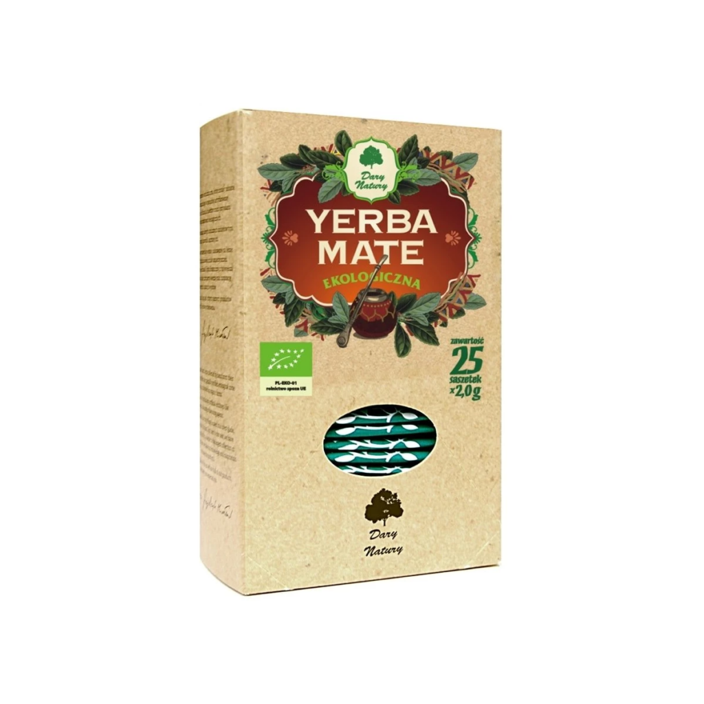 Yerba Mate EKO BIO 25×2 g Herbata Pobudzająca Dary Natury