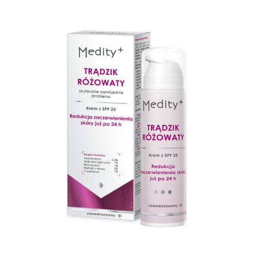 MEDITY+ TRĄDZIK RÓŻOWATY Krem naprawczy na dzień z SPF 25, 50 ml
