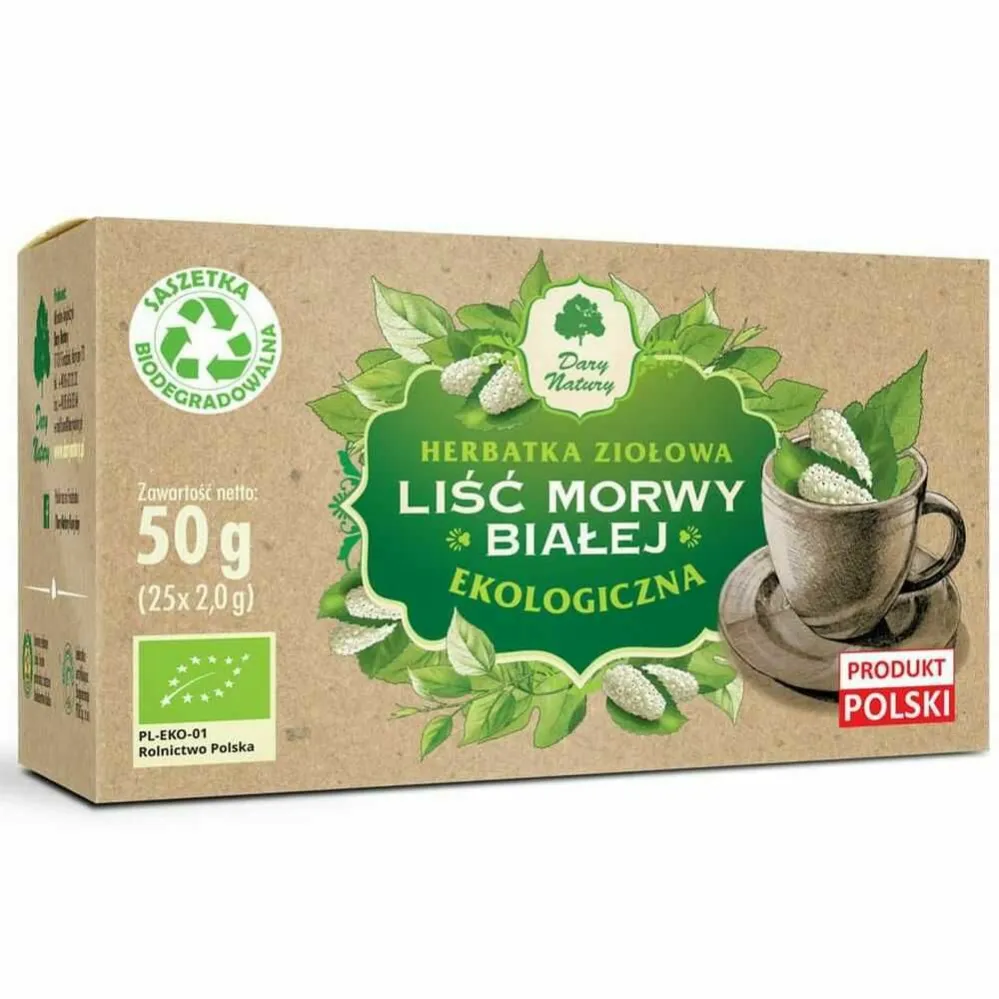 Liść Morwy Białej Herbatka EKO 50 g (25×2,0 g) Dary Natury