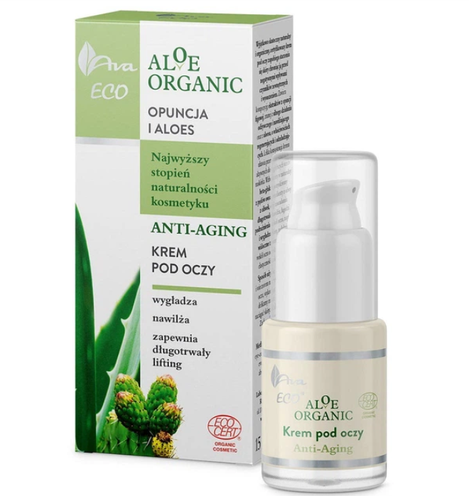 Krem pod oczy Ava Laboratorium aloe organic odmładzający 15 ml