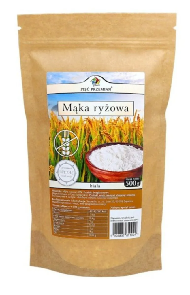 Pięć Przemian Mąka ryżowa BIAŁA bezglutenowa 500 g