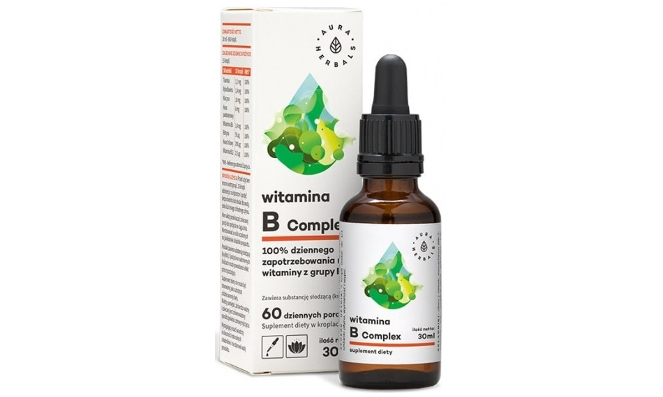 Witamina B Complex krople 30 ml Aura Herbals