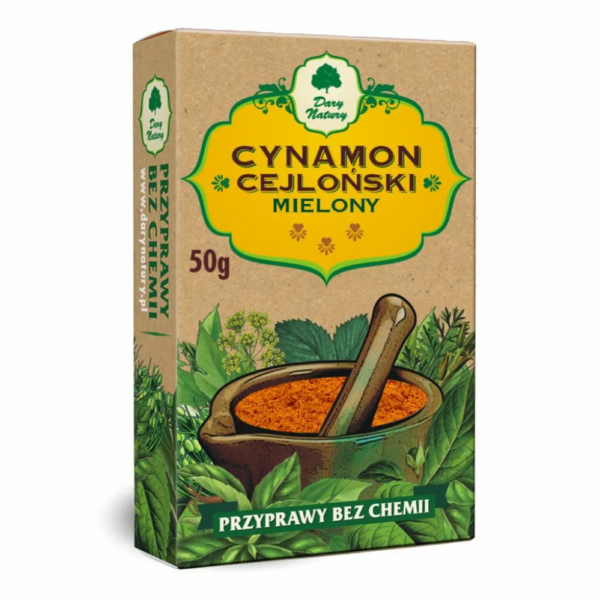Cynamon Cejloński Mielony 50 g Dary Natury