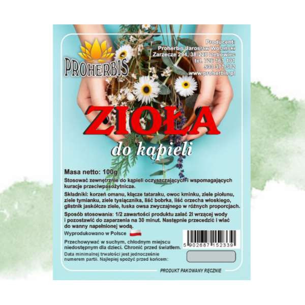 Zioła do Kąpieli Przeciwpasożytniczej 100 g Proherbis