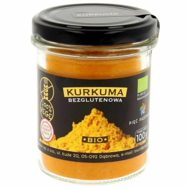 Kurkuma Bezglutenowa BIO 100 g Pięć Przemian