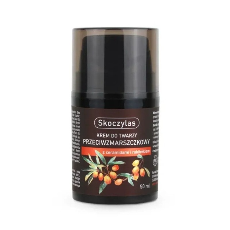 Krem do twarzy przeciwzmarszczkowy ceramidy i rokitnik 50 ml Skoczylas