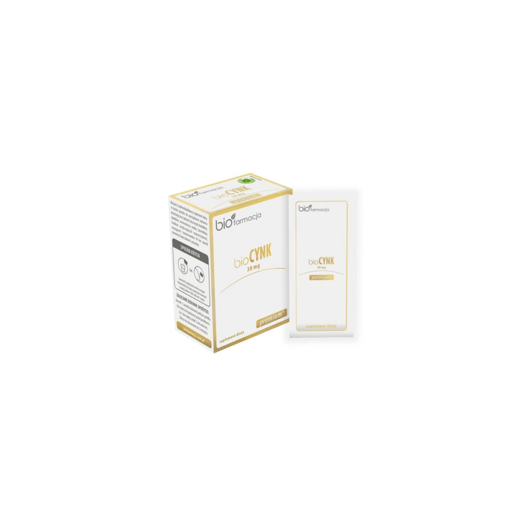 Organiczny Bio Cynk 30 mg Premium (20 saszetek) Biofarmacja