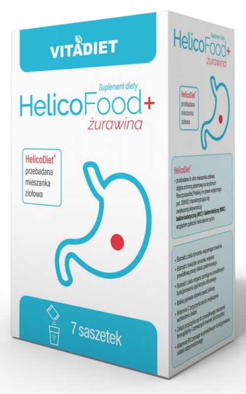 Vitadiet HelicoFood+ Żurawina, 7 saszetek