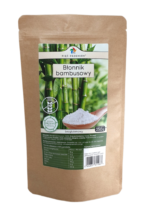 Błonnik Bambusowy Bezglutenowy 250 g Pięć Przemian