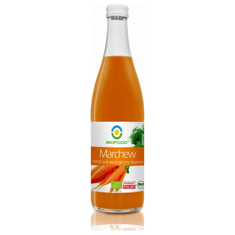 Sok z marchwi kiszonej 100% tłoczony NFC 500 ml BIOFOOD BIO
