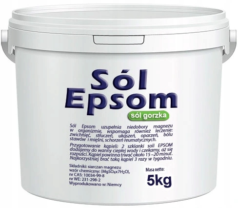 Sól Epsom Gorzka Siarczan Magnezu 5 kg Vitafarm