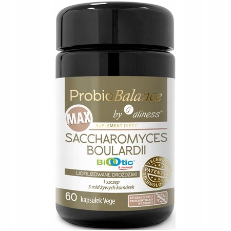 ProbioBalance Saccharomyces Boulardii MAX Probiotyk 5 Mld 60 kapsułek Aliness
