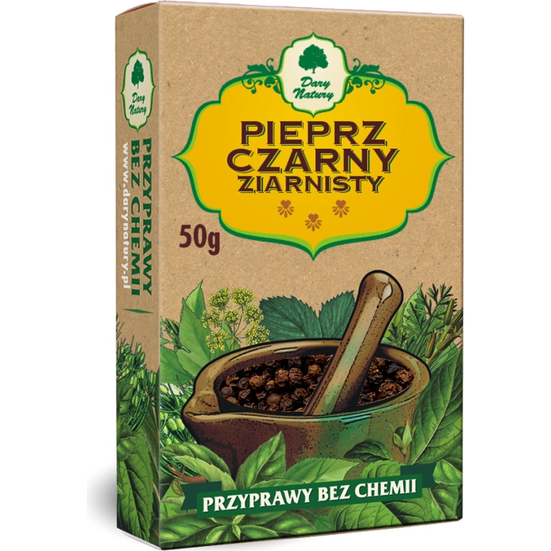 Pieprz Czarny Ziarnisty 50 g Dary Natury