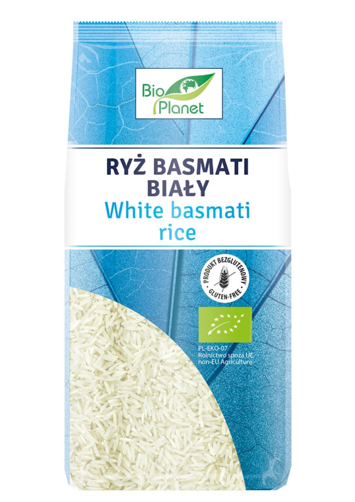 Ryż Basmati Biały Bezglutenowy BIO 500 g Bio Planet