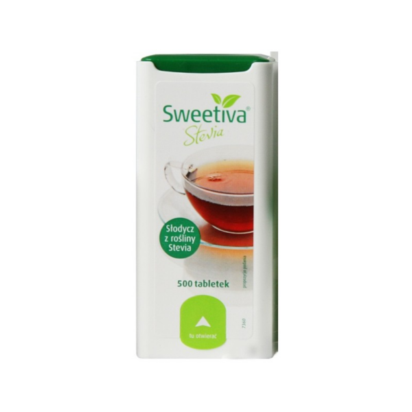Słodzik Sweetivia Stevia x 500 tabletek Zielony Listek