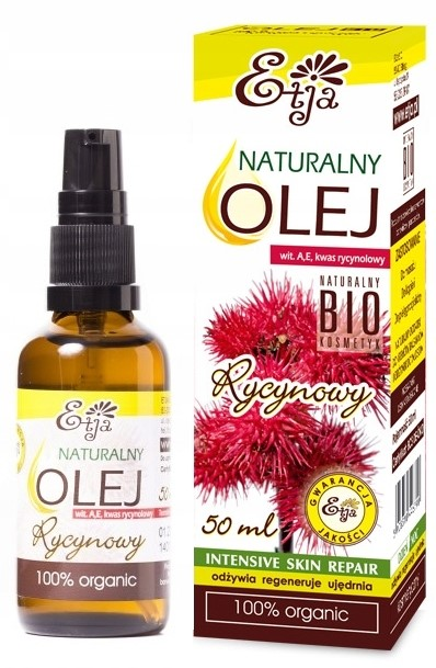 Naturalny olej rycynowy BIO 50 ml ETJA 100%