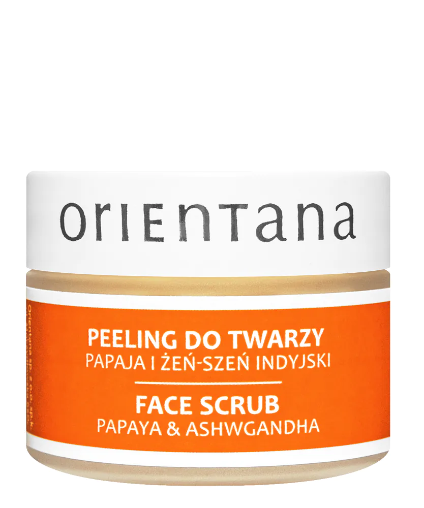 Orientana Naturalny kremowy Peeling do twarzy Papaja i Żeń-Szeń Indyjski 50 ml