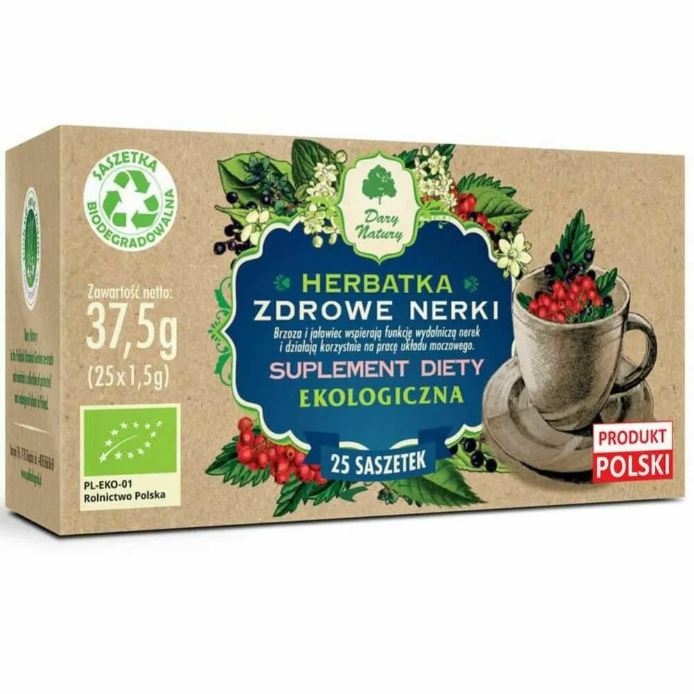 Herbatka Zdrowe Nerki Eko 37,5 g (25x 1,5 g) Dary Natury