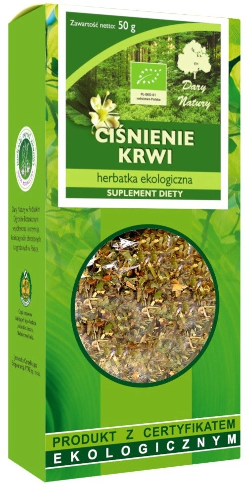 Herbatka ciśnienie krwi 50 g Dary Natury (EKO)