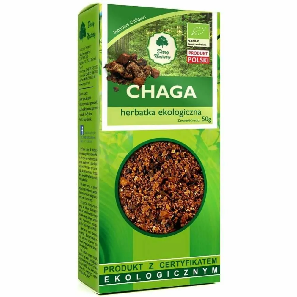 Guz Brzozy „Chaga” EKO 50 g Dary Natury