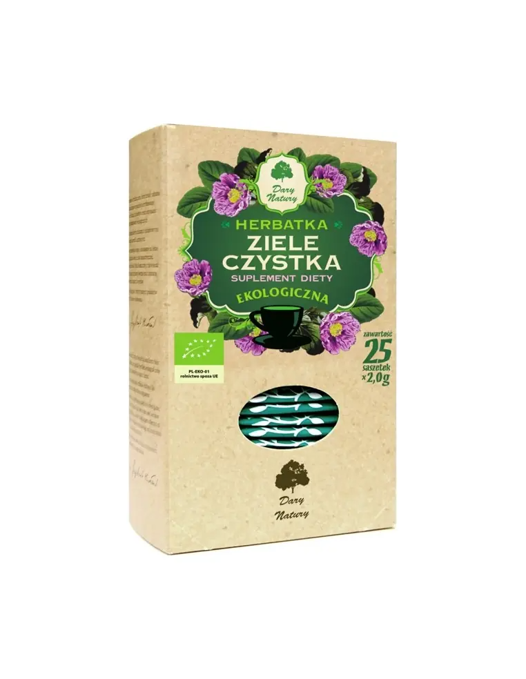 Herbatka Czystek ziele ekspres 25 saszetek po 2 g DARY NATURY BIO – suplement diety