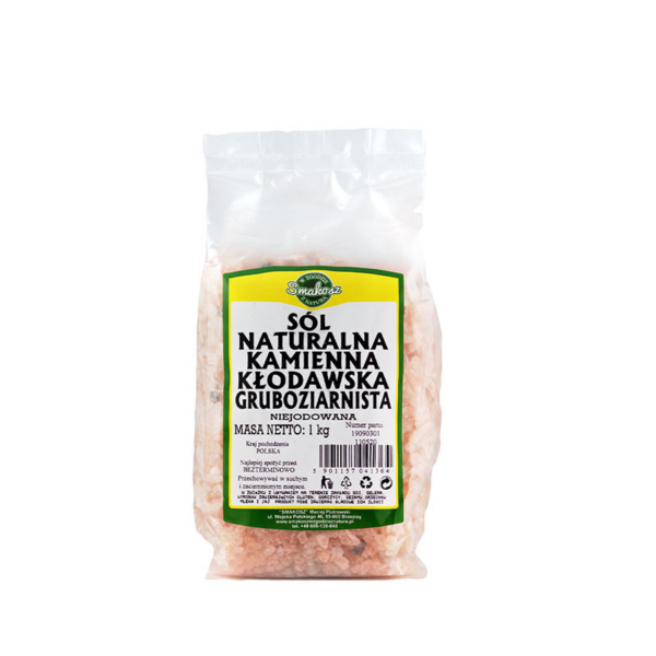 Sól Kłodawska kamienna gruboziarnista niejodowana 1 kg Smakosz