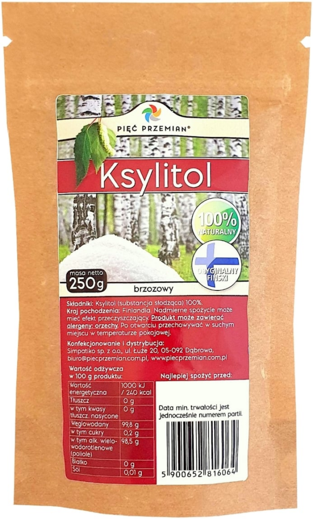 Ksylitol Fiński 250 g Pięć Przemian