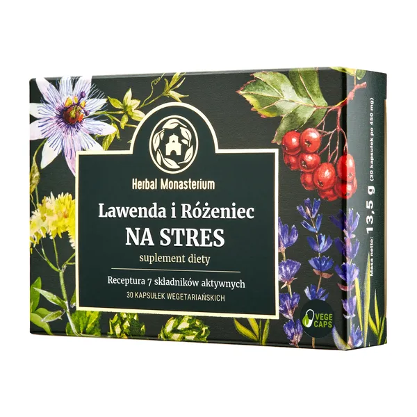 LAWENDA I RÓŻENIEC NA STRES 30kaps. Herbal Monasterium
