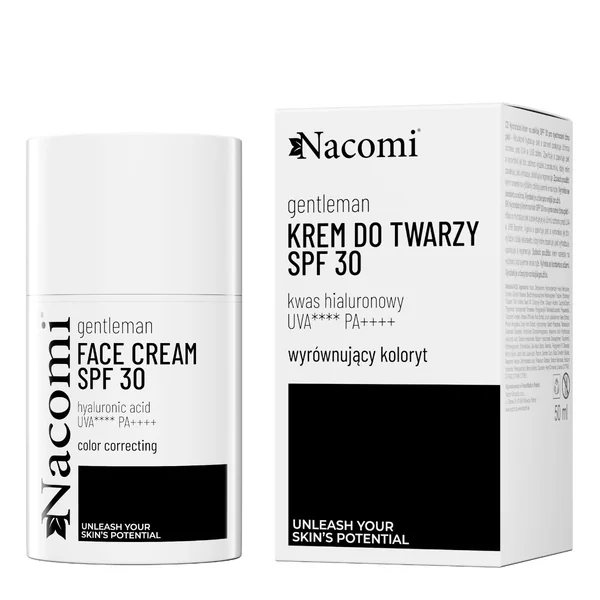 Gentleman matujący krem do skóry trądzikowej z kwasem salicylowym niacynamidem i ekstraktem z sosny nordyckiej, 50 ml Nacomi