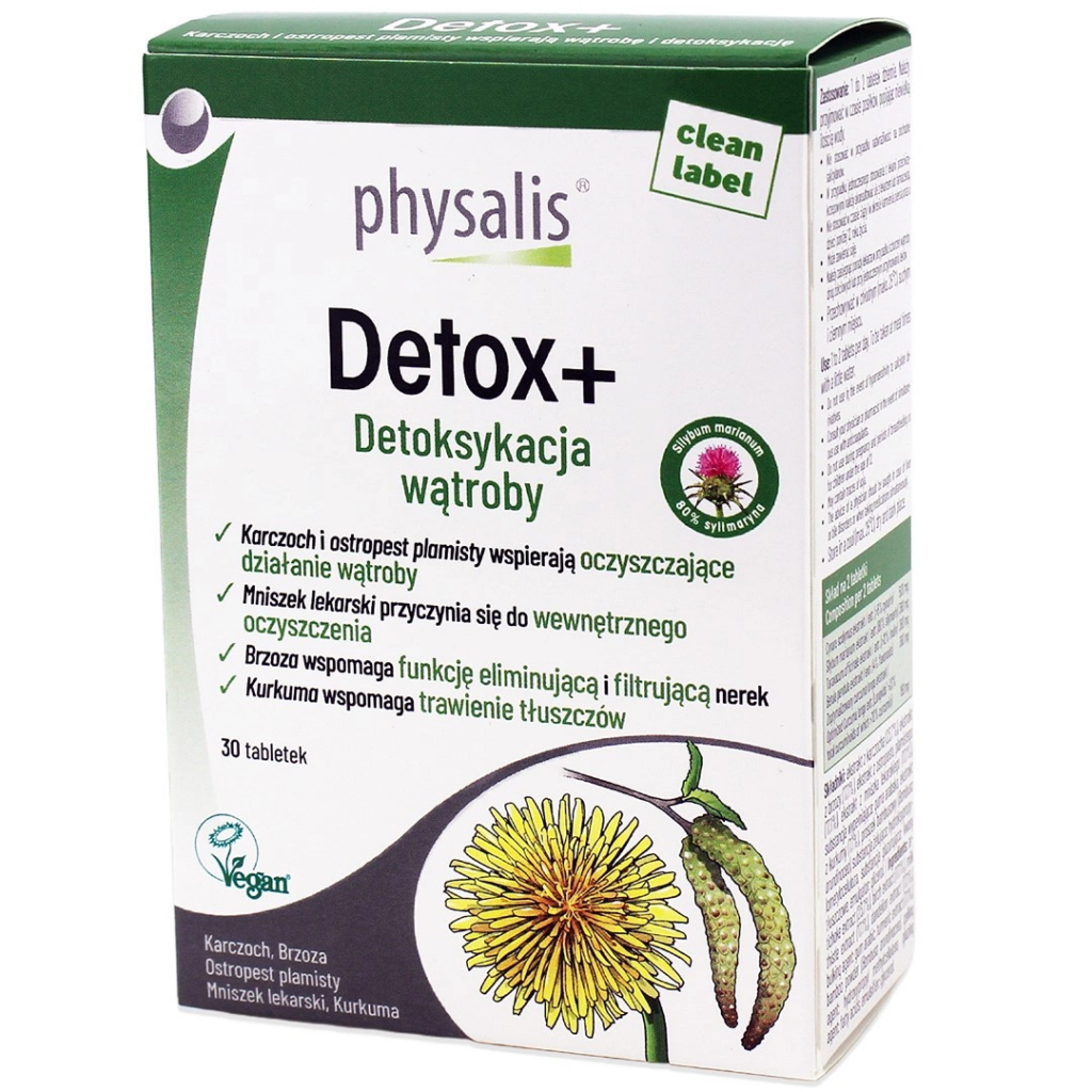 TABLETKI NA DETOKSYKACJĘ WĄTROBY 30 szt. – PHYSALIS