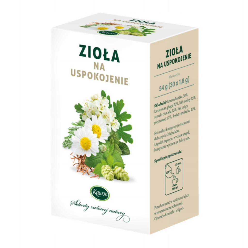 Zioła Na Uspokojenie Naturalna Kompozycja Wycisza Umysł 30×1,8g Kawon