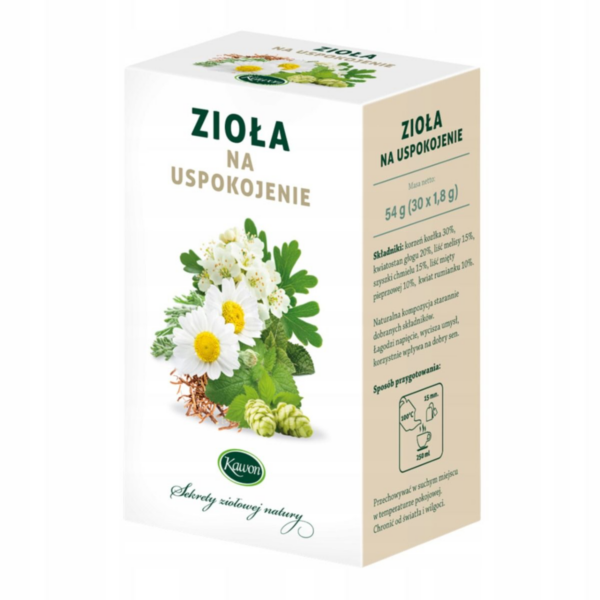Zioła Na Uspokojenie Naturalna Kompozycja Wycisza Umysł 30x1,8 g Kawon