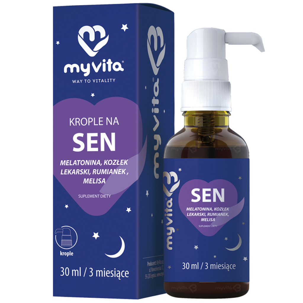 Krople na Sen Naturalne Wspomagające Zasypianie Krople 30 ml MyVita